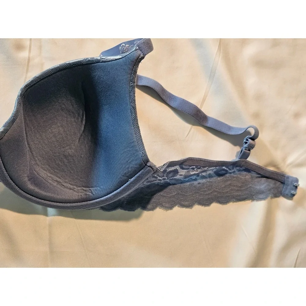 New Smooth Moves Contour Vanity Fair Bra Blue 36B 2 hook Adj  Strap Style 75215